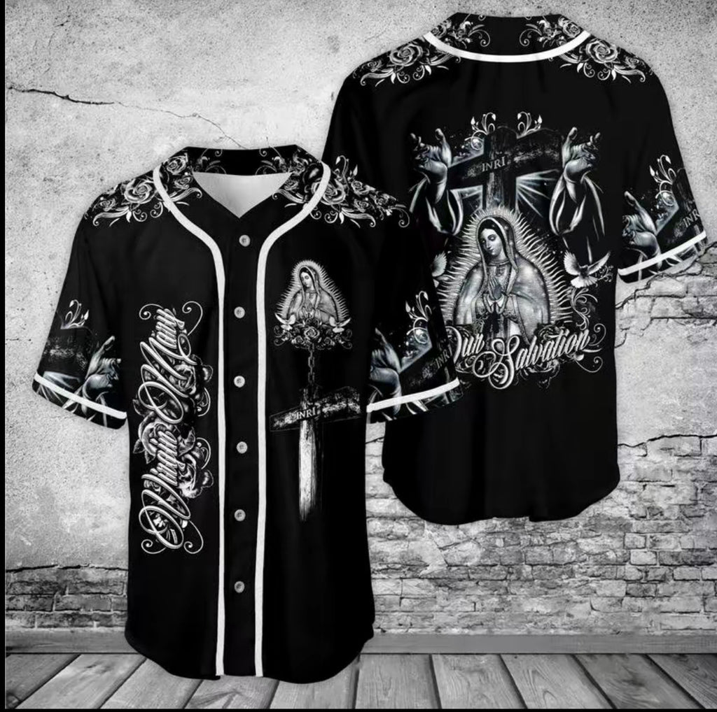 Virgen De Guadalupe Baseball Shirt