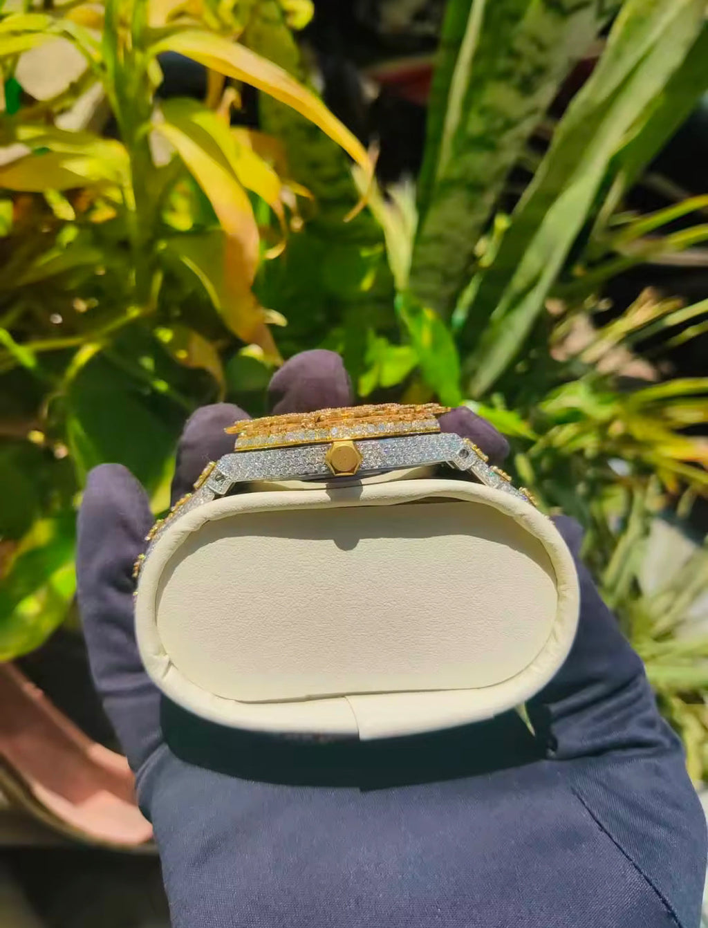 Luxury vvs moissanite Jesus crown watch