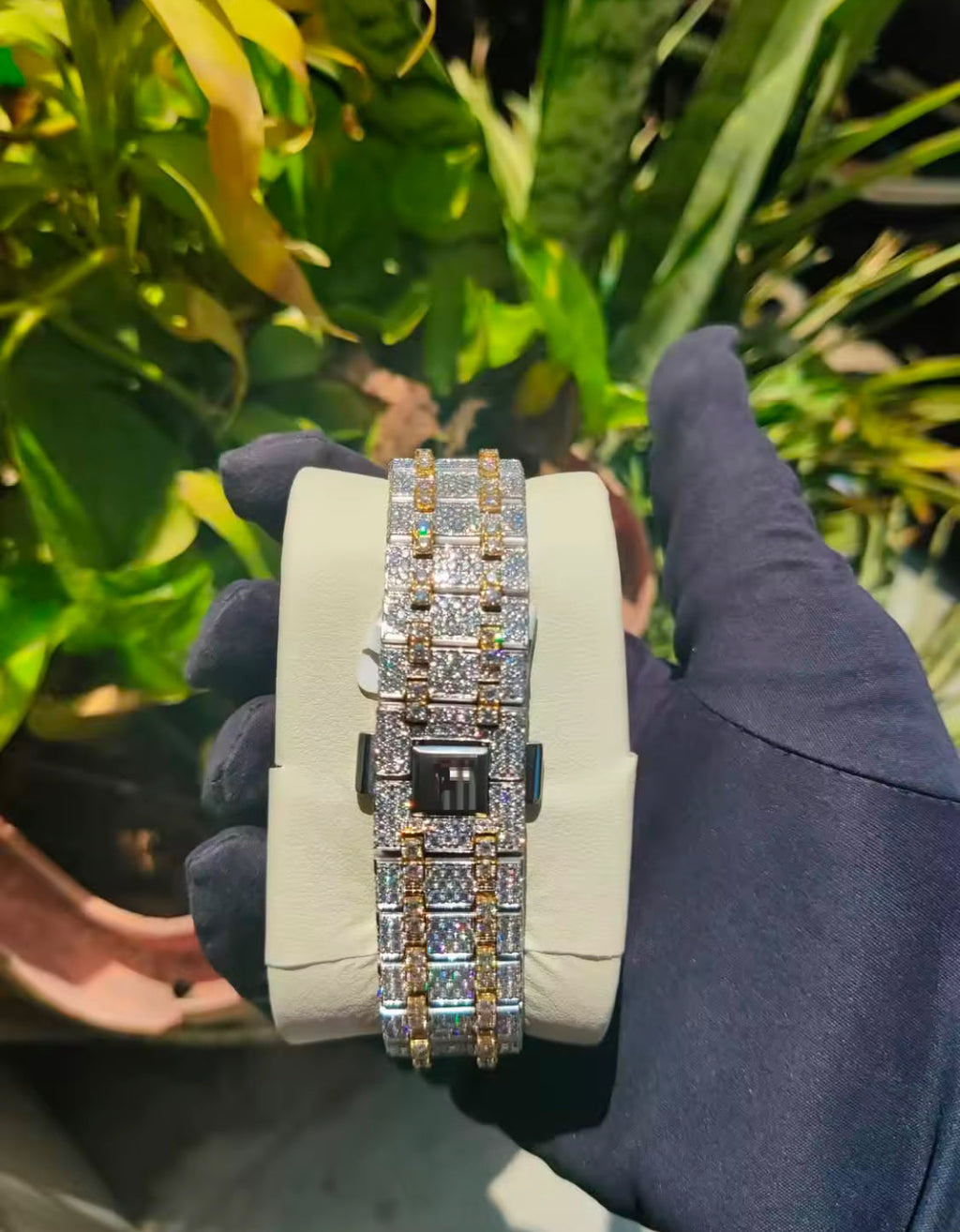 Luxury vvs moissanite Jesus crown watch