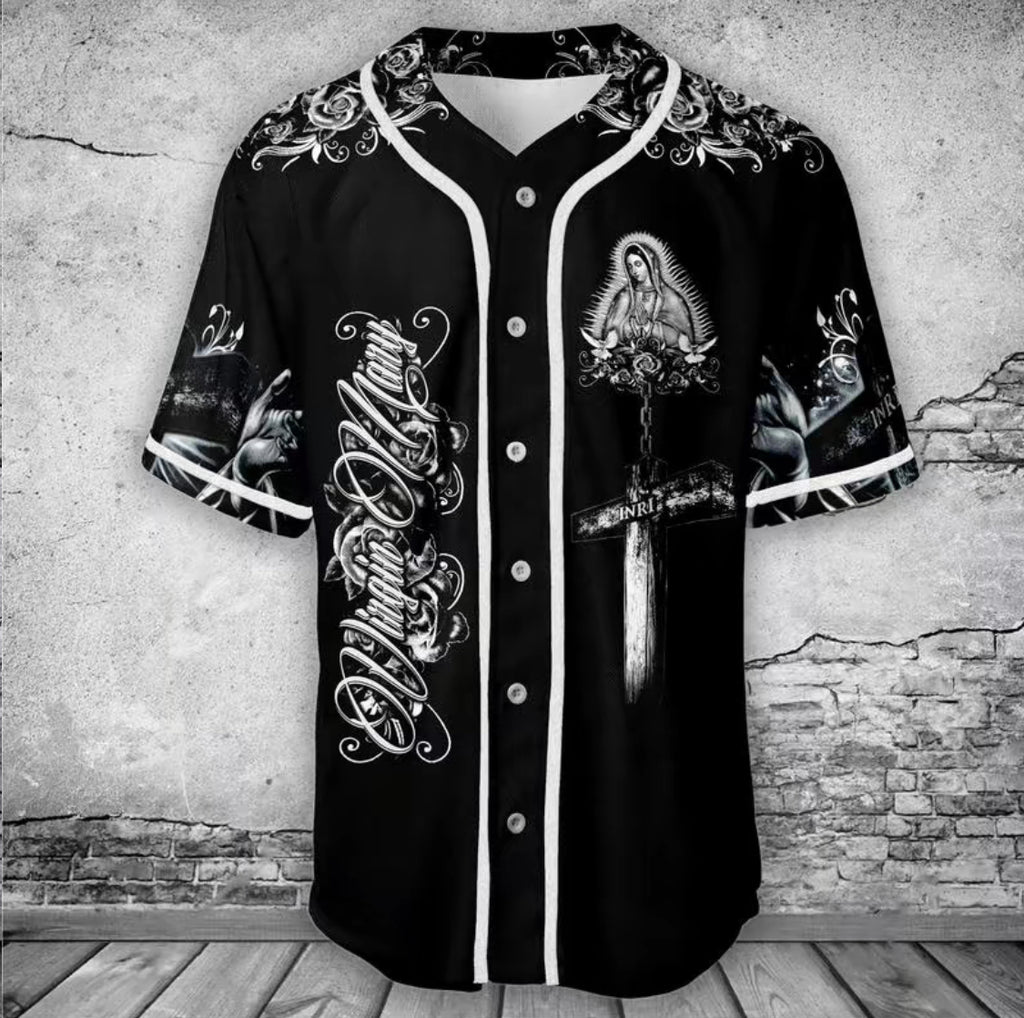 Virgen De Guadalupe Baseball Shirt